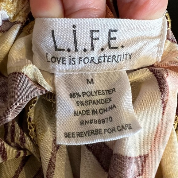 L.I.F.E. Psychadelic print cut out open front backless maxi beach dress, size M - Picture 10 of 11